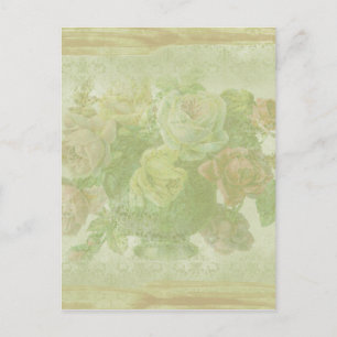 Vintage Floral Background Postcard