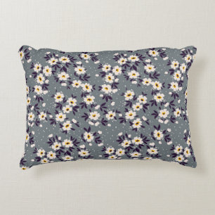 Vintage floral background. Seamless Flowers patte Decorative Cushion