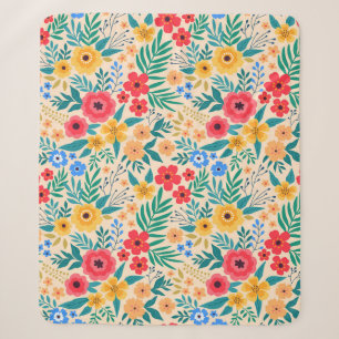 Vintage floral background. Seamless vintage patter Sherpa Blanket