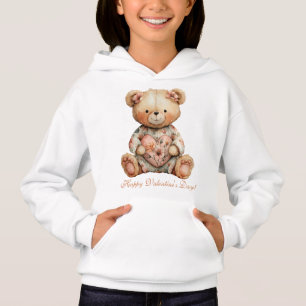 Vintage Floral Bear With Heart