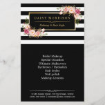 Vintage Floral Beauty Salon Black White Stripes Flyer<br><div class="desc">Vintage Floral Beauty Salon Black White Stripes with Gold Frame - Elegant and Unique Flyer Template. 
(1) For further customisation,  please click the "customise further" link and use our design tool to modify this template. 
(2) If you need help or matching items,  please contact me.</div>