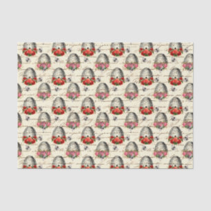 Vintage Floral Beehives Tissue Paper