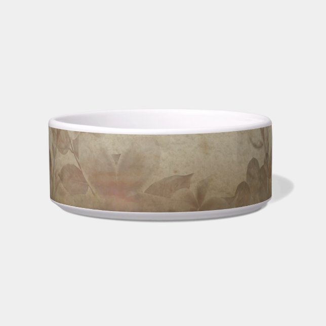 Vintage Floral Beige Bowl (Front)