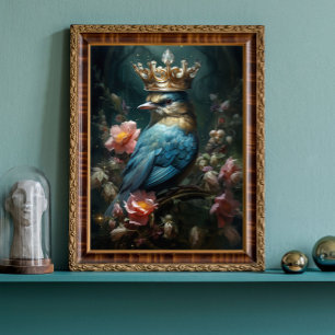 Vintage Floral Bird Starling Queen Decoupage  Tissue Paper