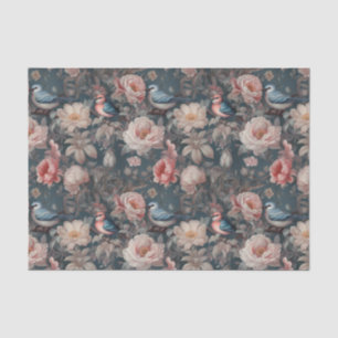 Vintage Floral Bird Tissue Paper