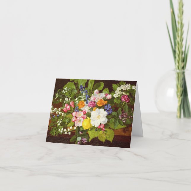 Vintage floral blank Note Cards (Front)