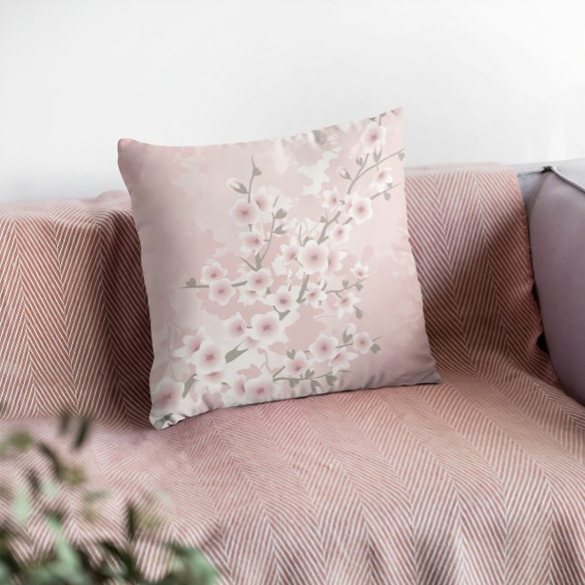 Vintage Floral Blush Pink | Cherry Blossom Cushion (Creator Uploaded)