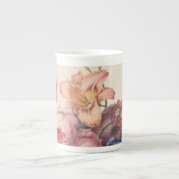 Vintage Floral Bone China Mug
