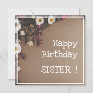 Vintage Floral Border Cute Flowers Lovely Birthday Card