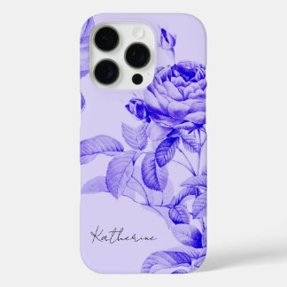 Vintage Floral Botanical Flowers Purple Elegant iPhone 16 Pro Case