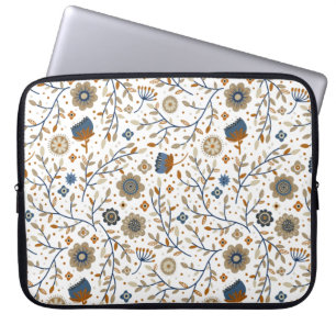 Vintage Floral Botanical Pattern Design Laptop Sleeve