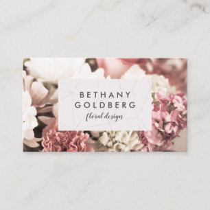 Vintage Floral Bouquet Floral Design Business Card