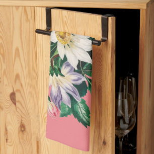 Vintage Floral Bouquet Pink Kitchen Towel