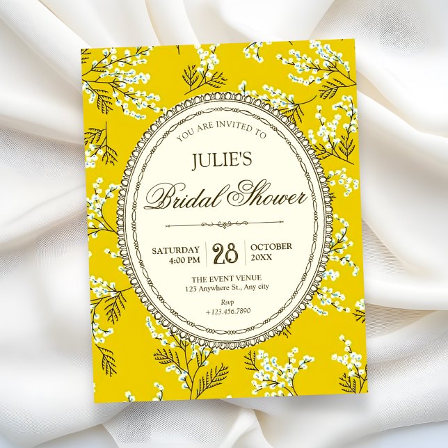 Vintage floral bridal shower invitation (Creator Uploaded)