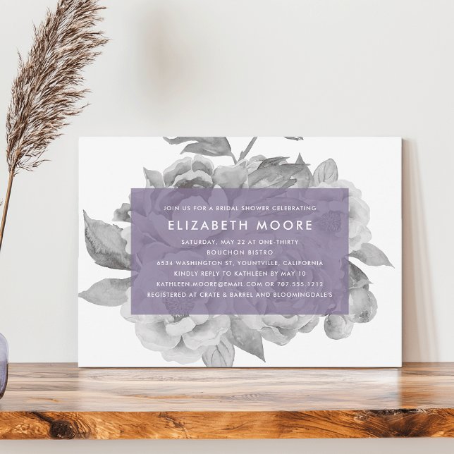 Vintage Floral Bridal Shower Invitation | Violet (Creator Uploaded)