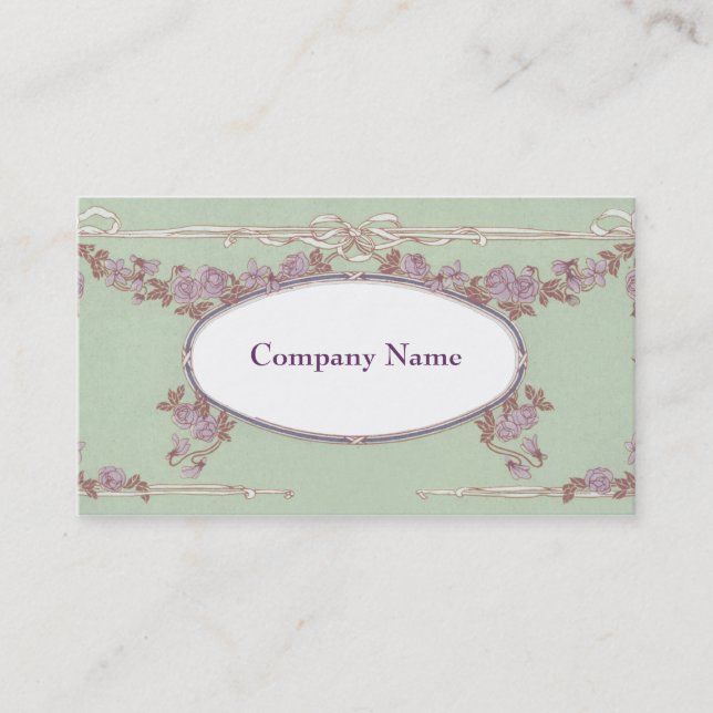 Vintage Floral Business Card (Front)