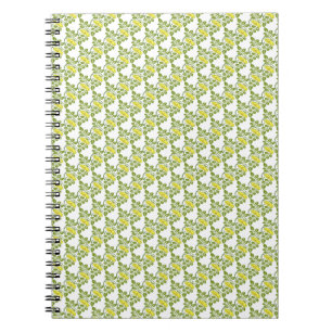 Vintage Floral Buttercup wallpaper damask Notebook