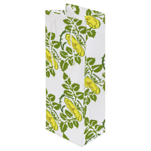 Vintage Floral Buttercup wallpaper damask Wine Gift Bag