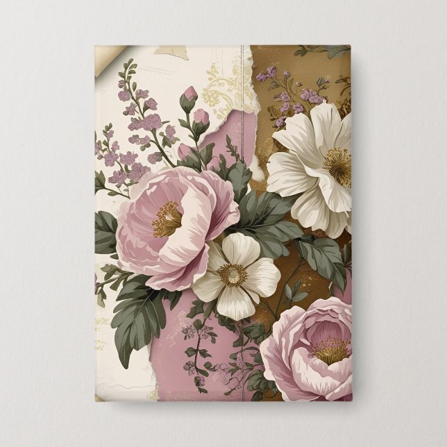 Vintage Floral - Button (Front)