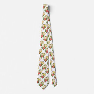 Vintage Floral Camelia Daffodil Flowers by Redoute Tie