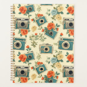 Vintage Floral & Camera Pattern Planner