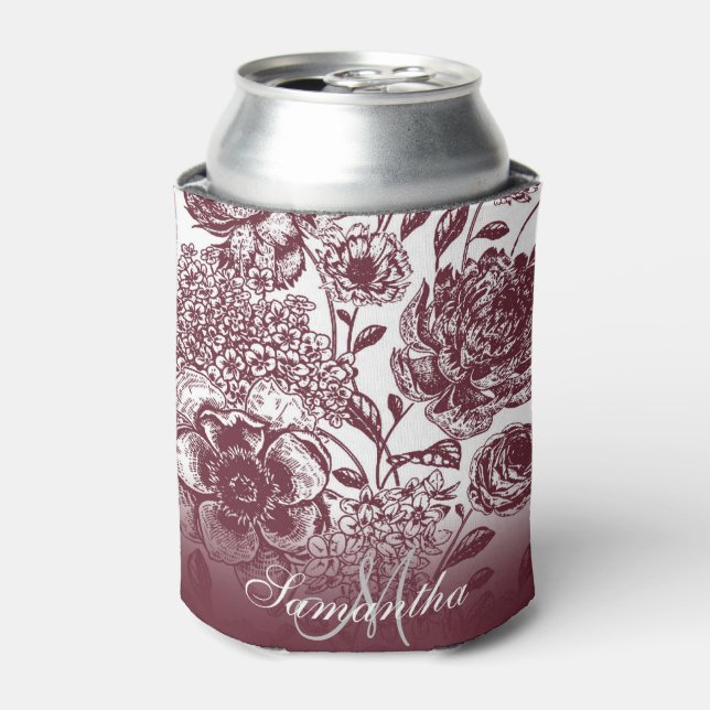 Vintage Floral Can Cooler (Can Front)