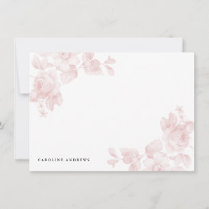 Vintage Floral Classic Blush Pink Card