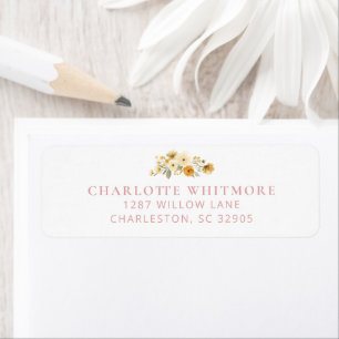 Vintage Floral Cluster Return Address Label