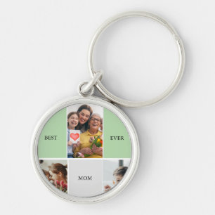 Vintage Floral Collage Photo Mother's Day Key Ring