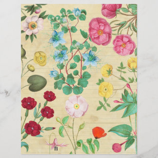 Vintage Floral Collage Sheet
