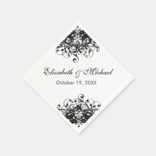 Vintage Floral Country Wedding Birthday Napkin