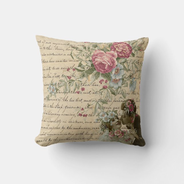 Vintage Floral Cushion (Front)