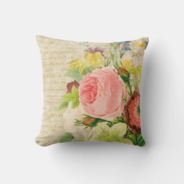 Vintage Floral Cushion (Front)