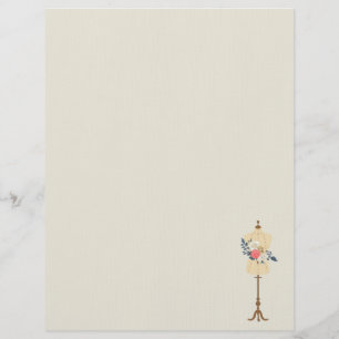 Vintage Floral Custom Letterhead