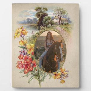 Vintage Floral Custom Photo Frame Plaque