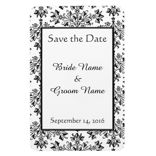 Vintage Floral Daisy Save the Date Magnet (Vertical)