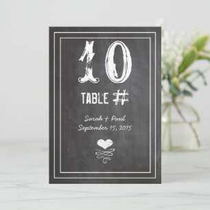 Vintage Floral Damask Wedding Table No. Invitation