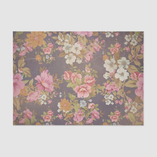 Vintage Floral Decoupage Tissue Paper (Front)