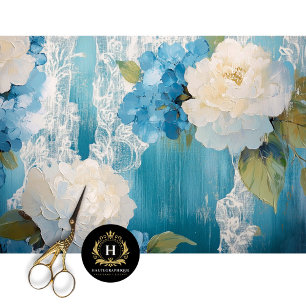 Vintage Floral Decoupage  Tissue Paper