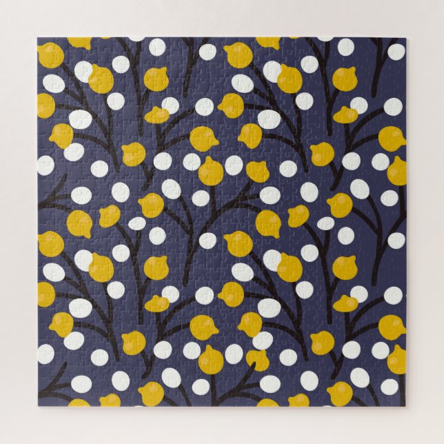 Vintage floral delicate botanical pattern. jigsaw puzzle (Vertical)