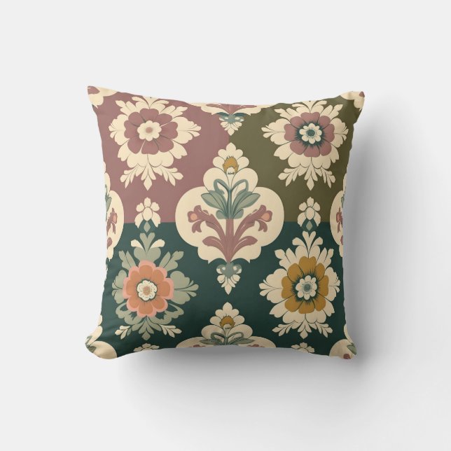 vintage floral design cushion (Front)