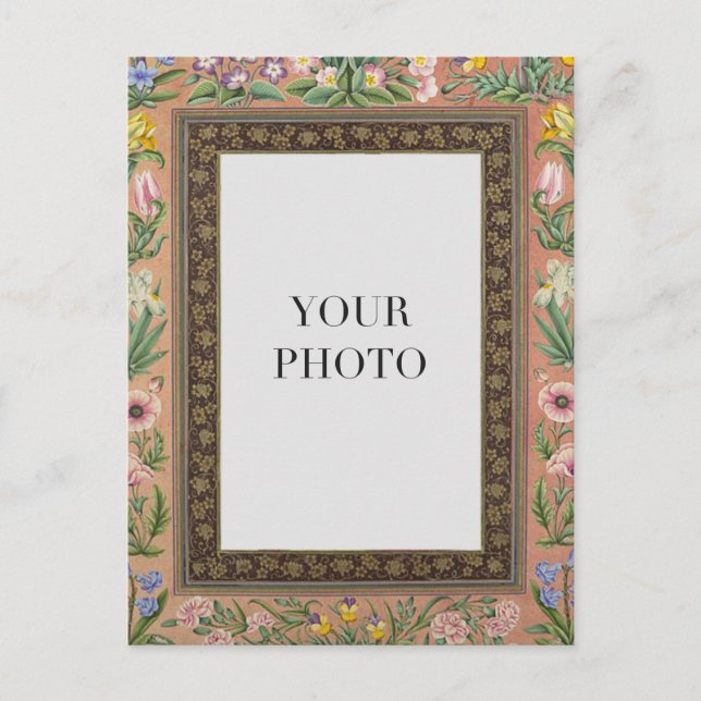Vintage Floral Design Personal Postcard (Front)