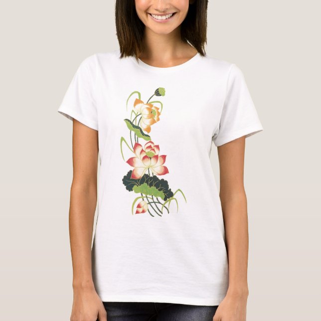 Vintage Floral Design T-Shirt (Front)