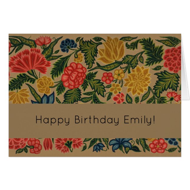 Vintage Floral Designer Garden Artwork (Front Horizontal)