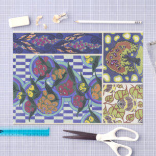 Vintage Floral Designs Émile-Allain Séguy Tissue Paper