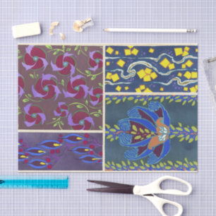 Vintage Floral Designs Émile-Allain Séguy Tissue Paper