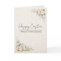 Vintage Floral Easter Card
