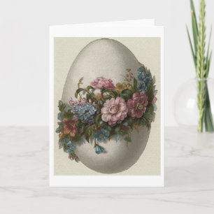 Vintage Floral Easter Egg! Vintage Easter Card