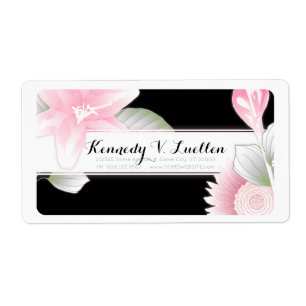 vintage floral elegance address labels