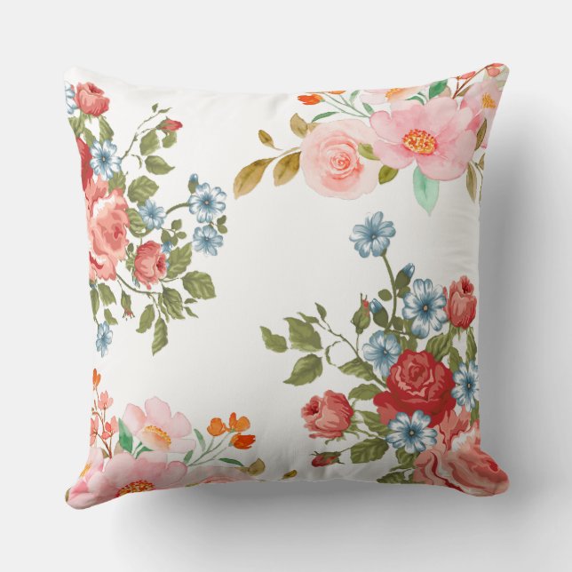  Vintage Floral Elegance Cushion (Back)